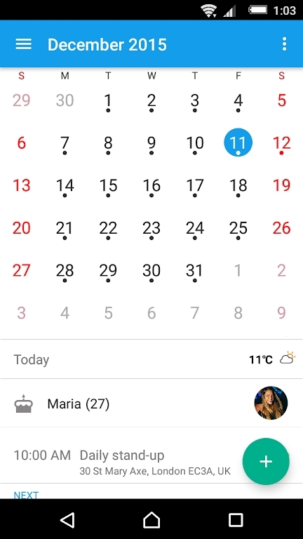 索尼日历APP截图1